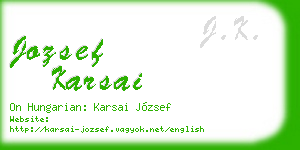 jozsef karsai business card
